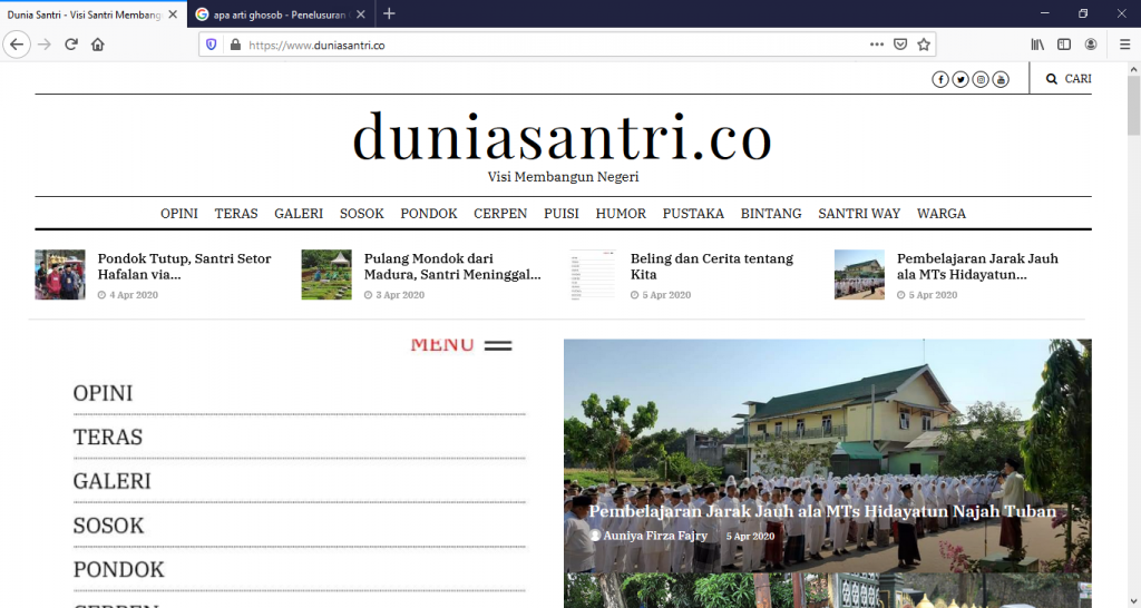 Beling dan Cerita tentang Kita Dunia Santri